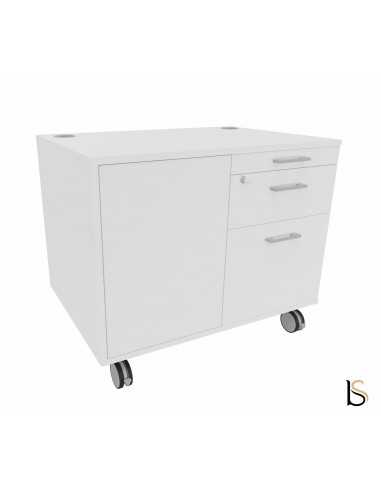 Desserte mobile avec tiroirs et niche...