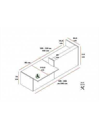 Banque d'accueil design avec accès...