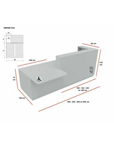 Bureau d'accueil mixte avec PMR Delta...