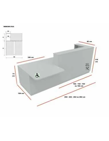 Banque Accueil PMR Delta Mobel Linea | Direct Usine - Bureau Store