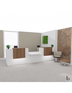 Comptoir d'accueil lumineux Delta Mobel Linea avec accès PMR