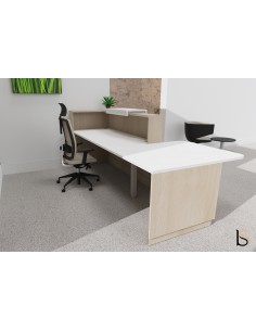 comptoir-droit-pmr-gauche-delta-mobellinea-coloris-acacia-clair-plateau-blanc-rehausse-led-blanche 2