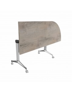 Table de réunion NET, plateau abattant avec angle – Mobel Linea 2
