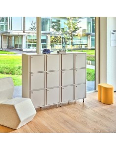 Meuble 12 casiers finition de couleurs MDD