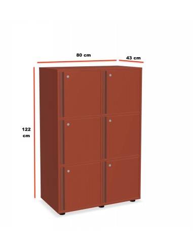 Dimensions du meuble a casiers 6 cases MDD