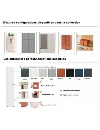 Meuble vestiaires 6 ou 8 cases - MDD