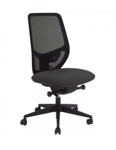 Siège bureautique avec dossier en résille et renfort lombaire