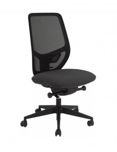 Siège bureautique avec dossier en résille et renfort lombaire