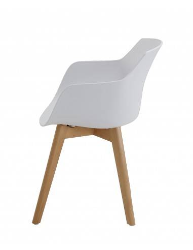 chaise d'accueil design bois et polypropylène