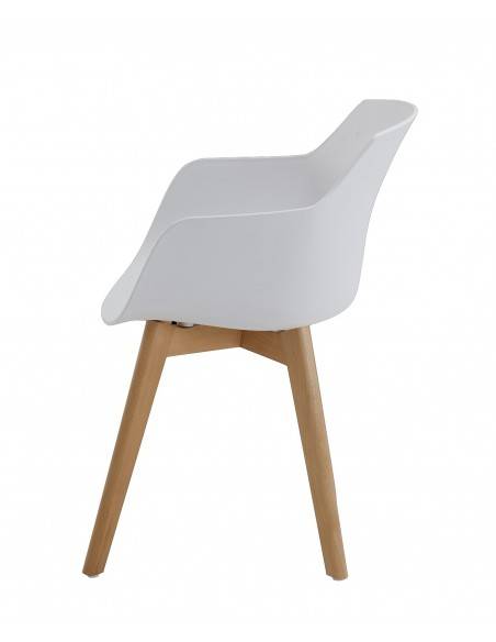 chaise d'accueil design bois et polypropylène