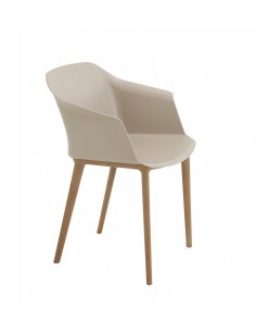 chaise-accueil-multi-usages-en-polypropylene coloris beige