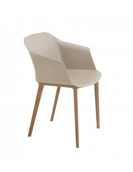 chaise-accueil-multi-usages-en-polypropylene coloris beige