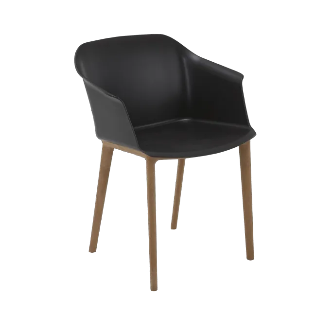 chaise-accueil-multi-usages-en-polypropylene coloris noir