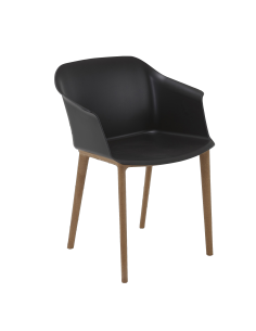 chaise-accueil-multi-usages-en-polypropylene coloris noir