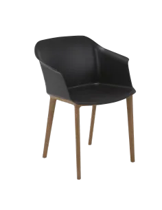 chaise-accueil-multi-usages-en-polypropylene coloris noir