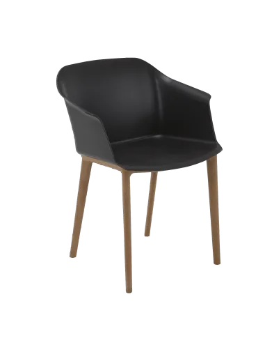 chaise-accueil-multi-usages-en-polypropylene coloris noir