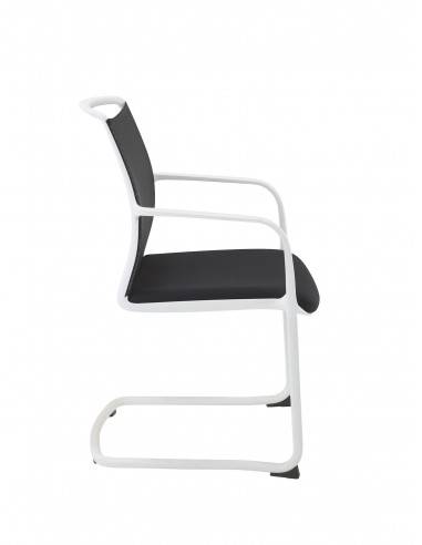 fauteuil-visiteur-accoudoirs-tissu-type-luge-empilable-noir-blanc