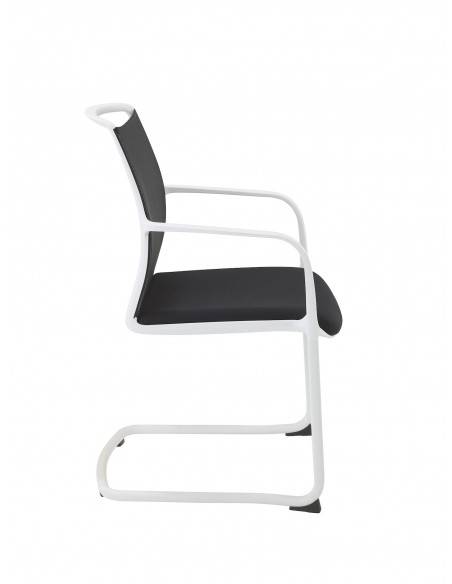 fauteuil-visiteur-accoudoirs-tissu-type-luge-empilable-noir-blanc