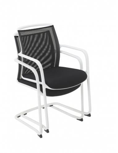 siege-visiteur-tissu-type-luge-empilable-noir-blanc