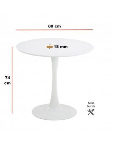 dimensions pour table ronde de cuisine