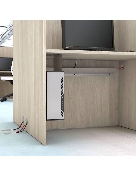 Goulotte guide câbles pour bureau de call center Mobel Linea