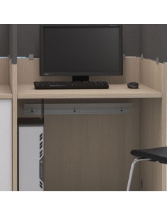 Goulotte guide câbles pour bureau de call center Mobel Linea 2