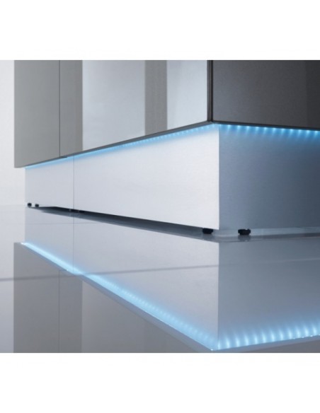 Banque d’accueil droite LINEA version haute largeur 164 cm, coloris noir - MDD