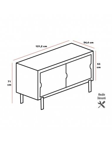 dimensions console mobel linea