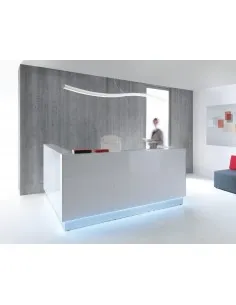 Grande banque d’accueil lumineuse modèle Linea version haute - MDD