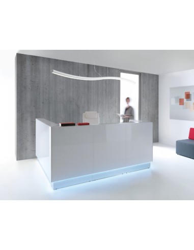 Grande banque d’accueil lumineuse modèle Linea version haute - MDD