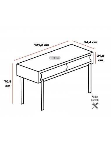 dimensions console de rangement professionnelle Pod Mobel Linea