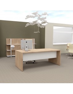 Bureau de Direction T45 version droite quadrifoglio coloris orme et blanc.