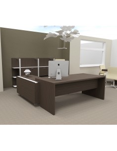 Bureau direction T45 quadrifoglio credence a droite coloris eucalyptus