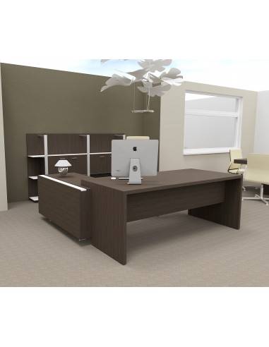 Bureau direction T45 quadrifoglio credence a droite coloris eucalyptus