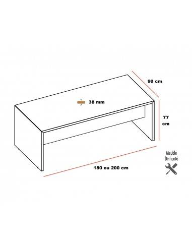 dimensions bureau direction individuel T45 Quadrifoglio