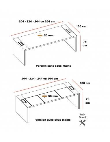 dimensions bureau manager E10 Quadrifoglio