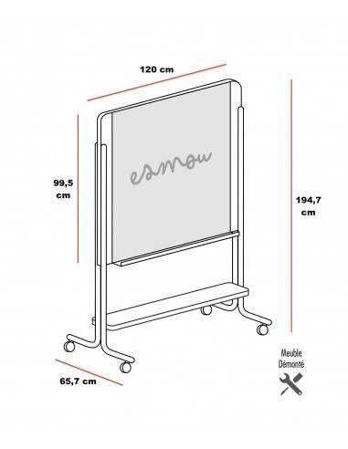 dimensions chevalet avec tableau blanc esmou mobellinea.