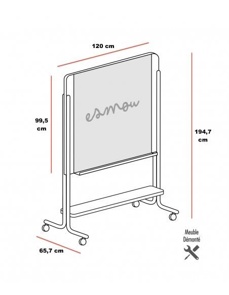 dimensions chevalet avec tableau blanc esmou mobellinea.