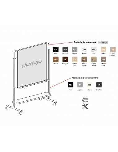 nuancier chevalet avec tableau blanc esmou mobellinea.