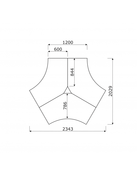 dimensions bureau 3 personnes ogi usine mdd