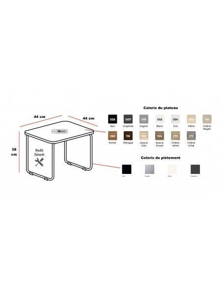 coloris et dimensions table basse esmou mobel linea