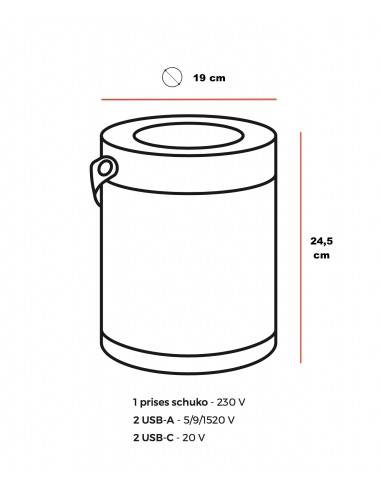 dimensions batterie portable professionnelle esmou mobellinea