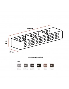 panier en PET 3 compartiment pour panneau esmou mobellinea 2