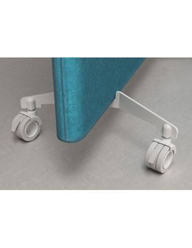 roulettes pour cloison acoustique mobile en tissu MUT Mobel Linea