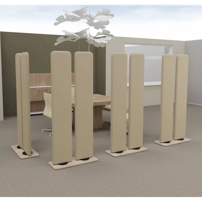 cloisons acoustiques en tissu orientable 2 volets Nut Mobel Linea tissu beige
