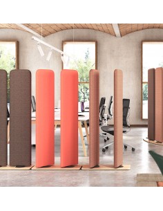 Claustra acoustique en tissu orientable 2 panneaux Nut Mobel Linea