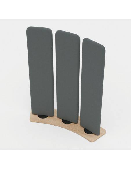 cloison de séparation acoustique pour open space à 3 volets orientables finition tissu  Nut Mobel Linea