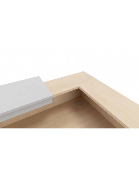 déails banque accueil design Delta Mobel Linea avec rehausse