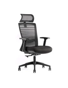 chaise-bureau-ergonomique-noire-appuie-tete-ajustable 2