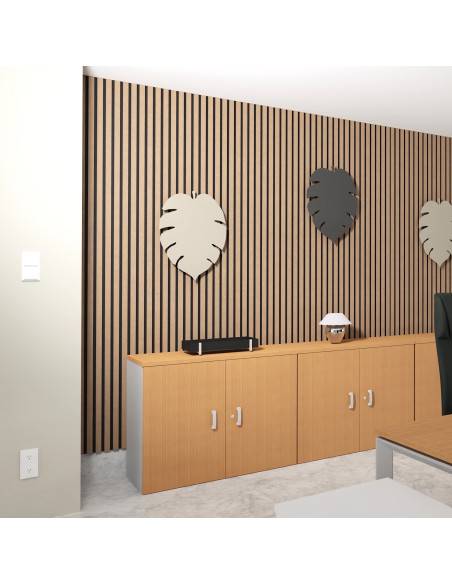 armoire de bureau avec portes battantes de 82cm de hauteur mobel linea coloris poirier